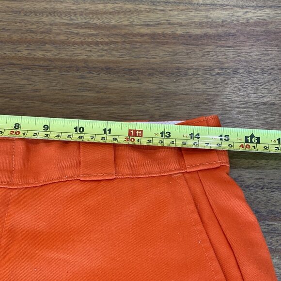 Dickies Canvas Shorts Size 30 Orange Cut Off  Grunge Skateboarding Work - Picture 9 of 11